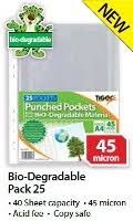 A4 Punched Pockets 25 pack