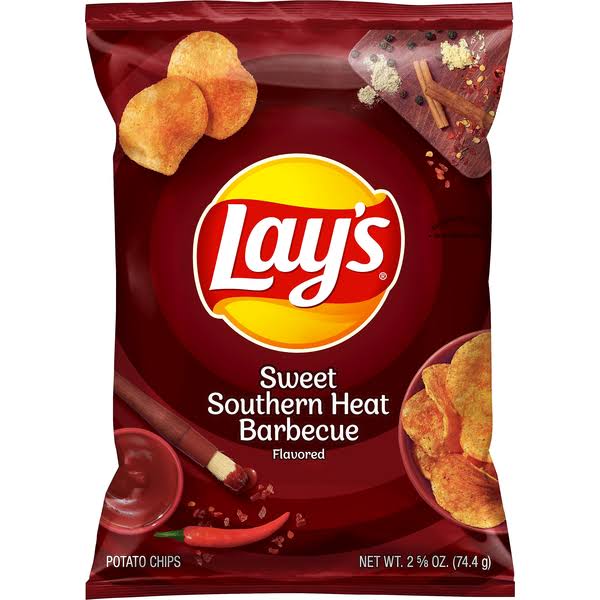 Lay's Potato Chips, Sweet Southern Heat Barbecue Flavored - 2.625 oz