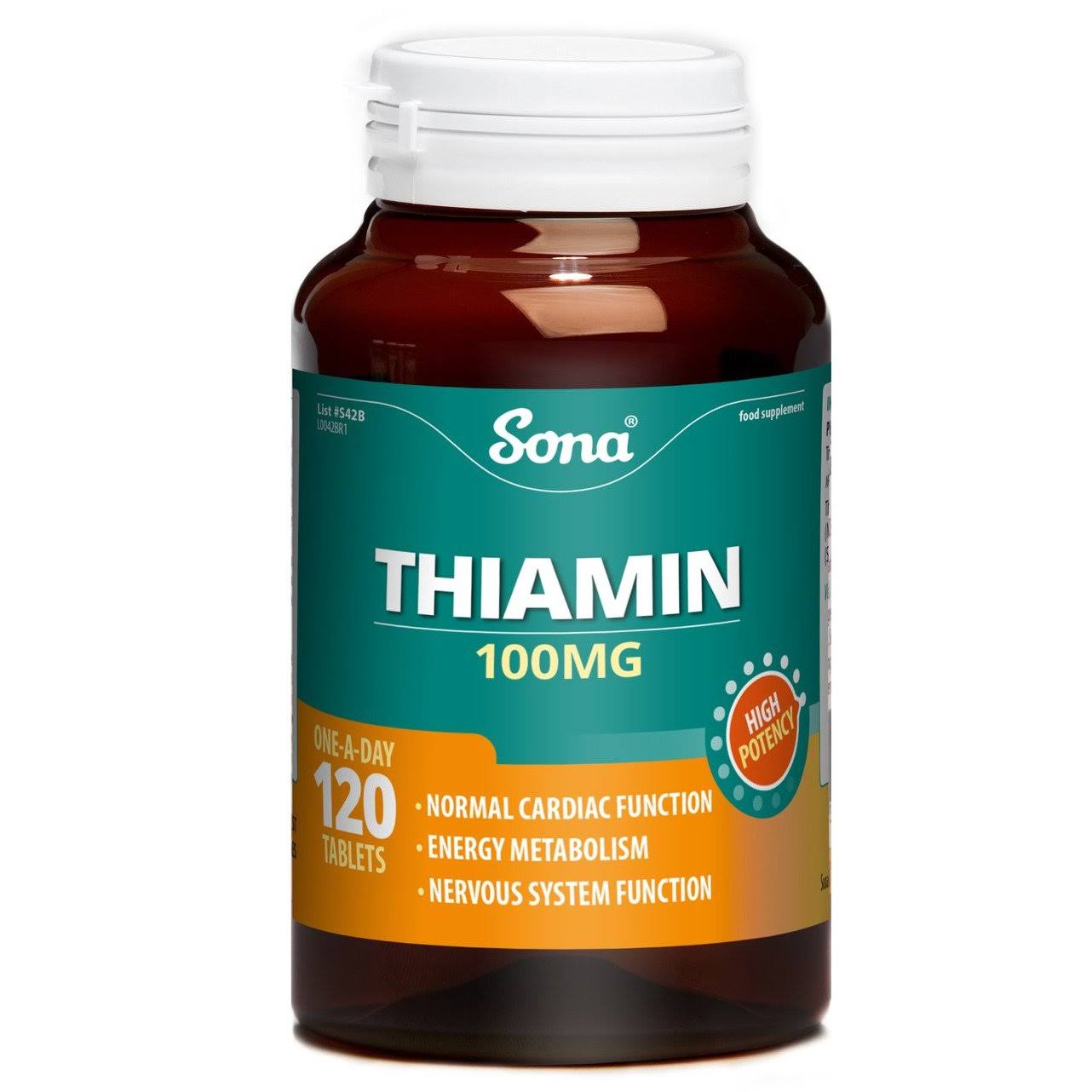 Sona Thiamin 100mg Tablets (120)