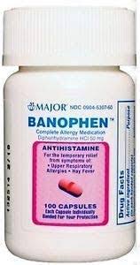 Major Banophen Diphenhydramine 50mg