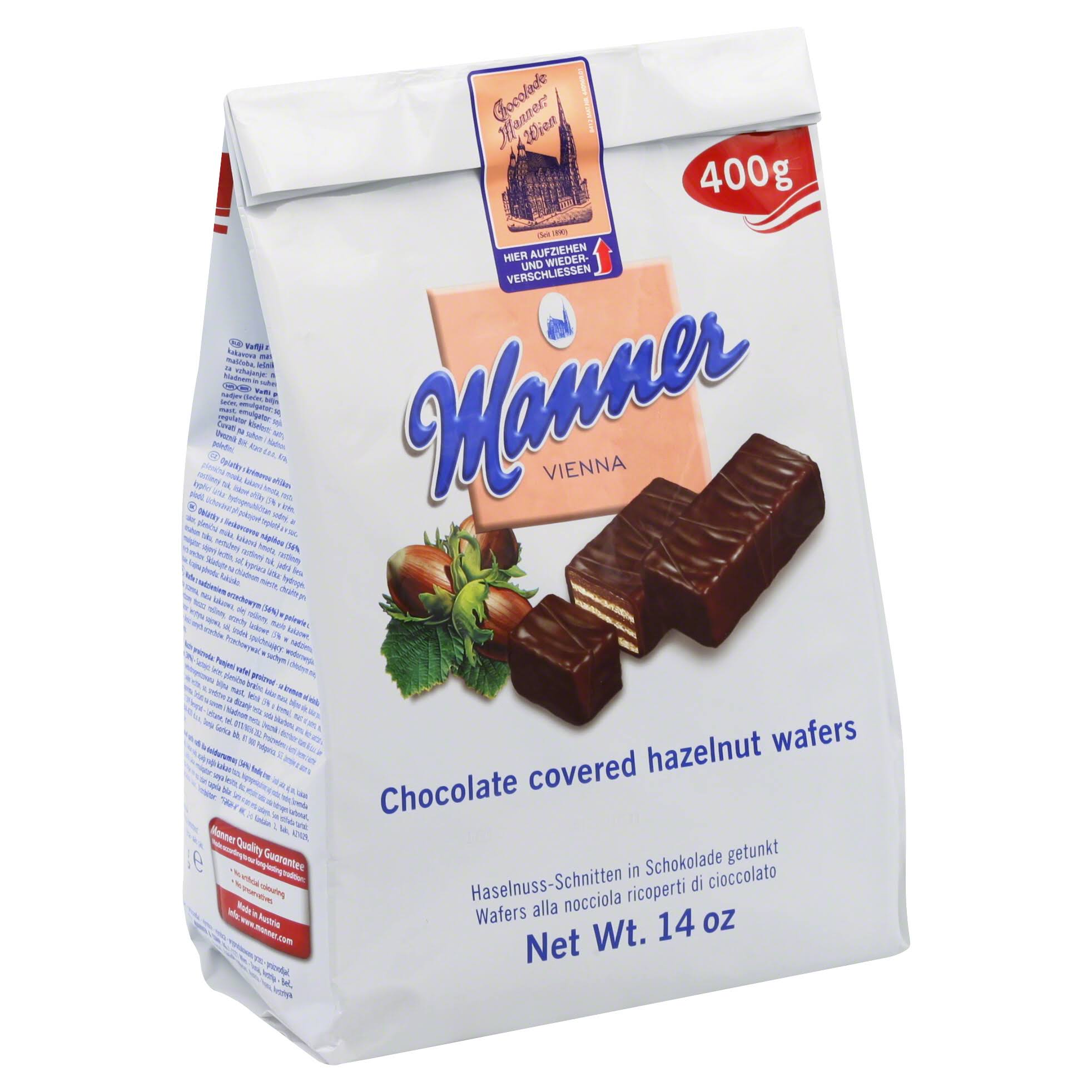 Manner Wafers - Chocolate Covered Hazelnut, 14oz