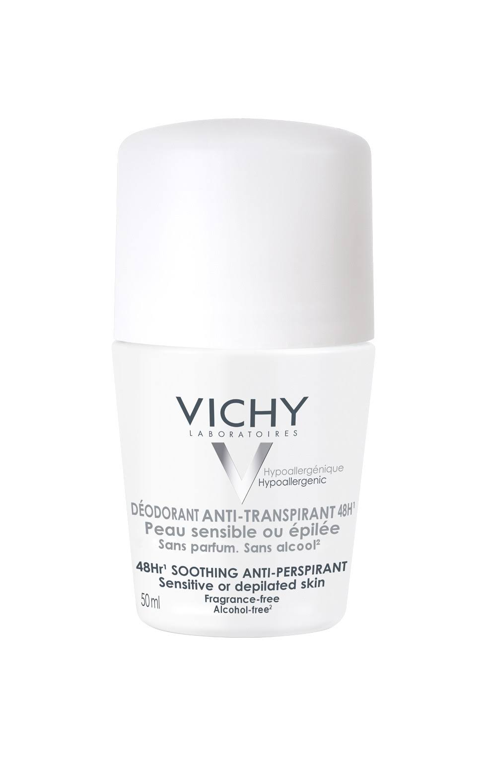 Vichy Deodorant 48 Hour Anti-Perspirant Roll On - Sensitive Skin, 50ml
