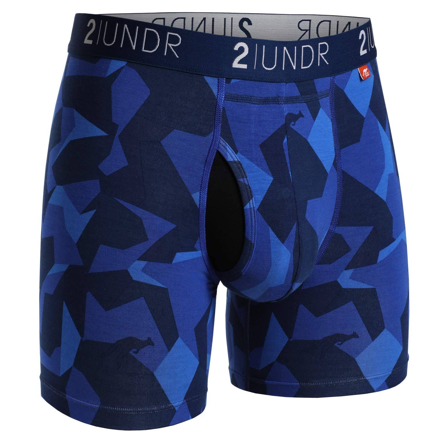 2UNDR Swing Shift Boxer Brief - Blue Camo XL