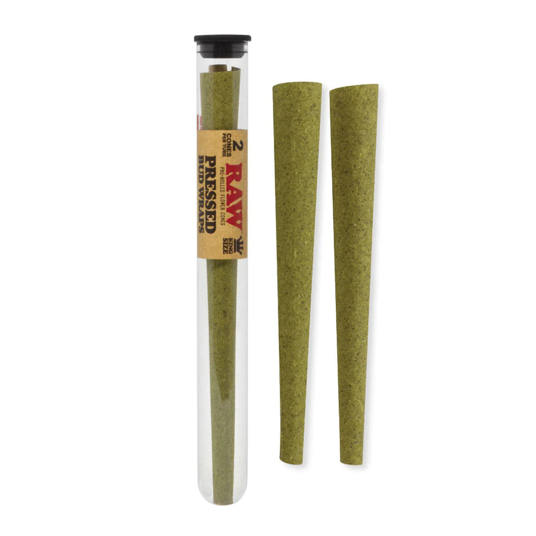 Raw Bud Pressed Wraps Pre-Rolled Cones 1-1/4 - 3 Count