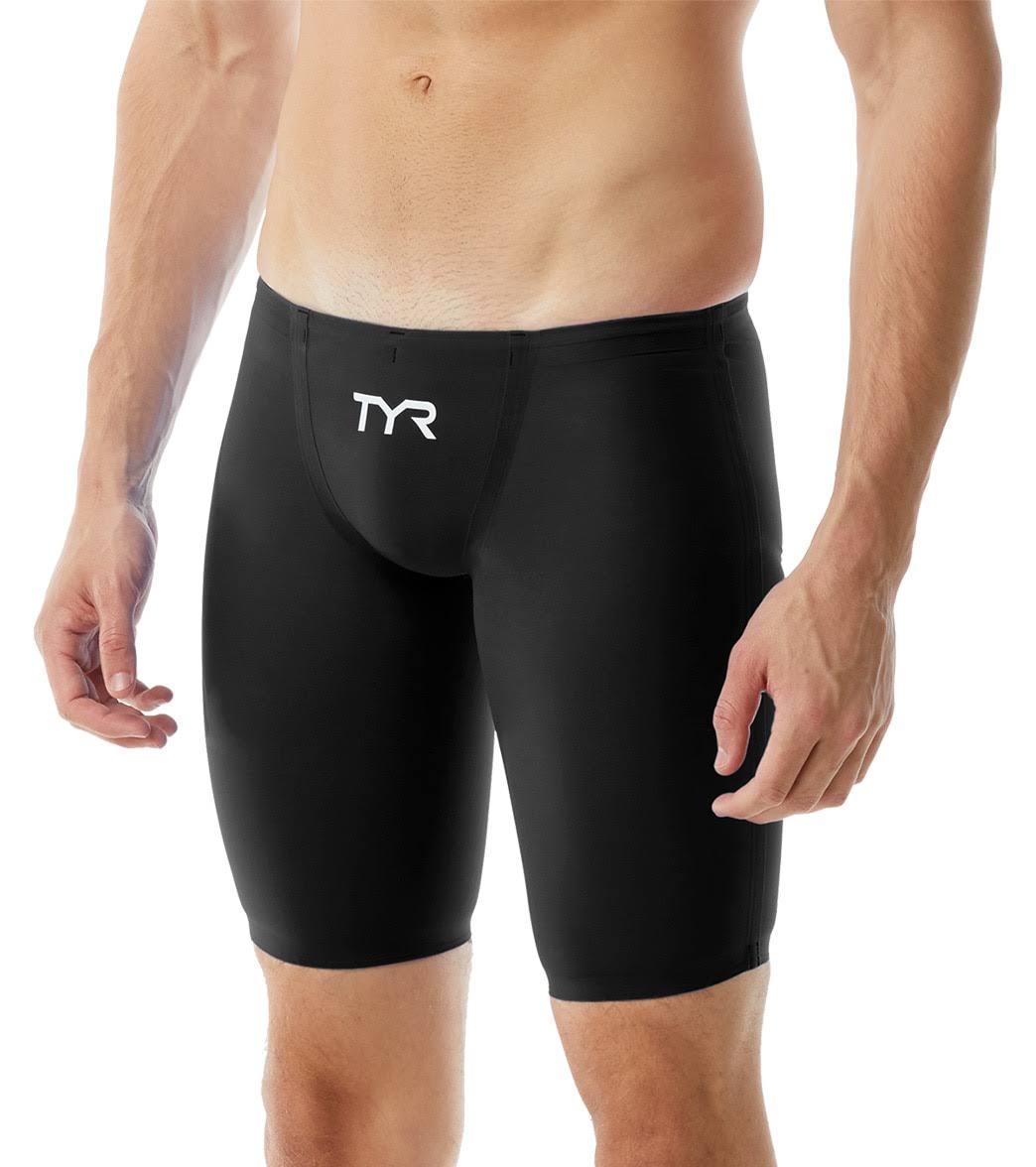 TYR Men's Invictus Jammer Tech Suit Swimsuit - Black 22 | Nylon/Lycra - Swimoutlet.com