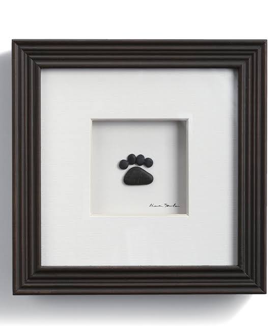 Sharon Nowlan White & Gray Paws Are Forever Framed Wall Art One-Size