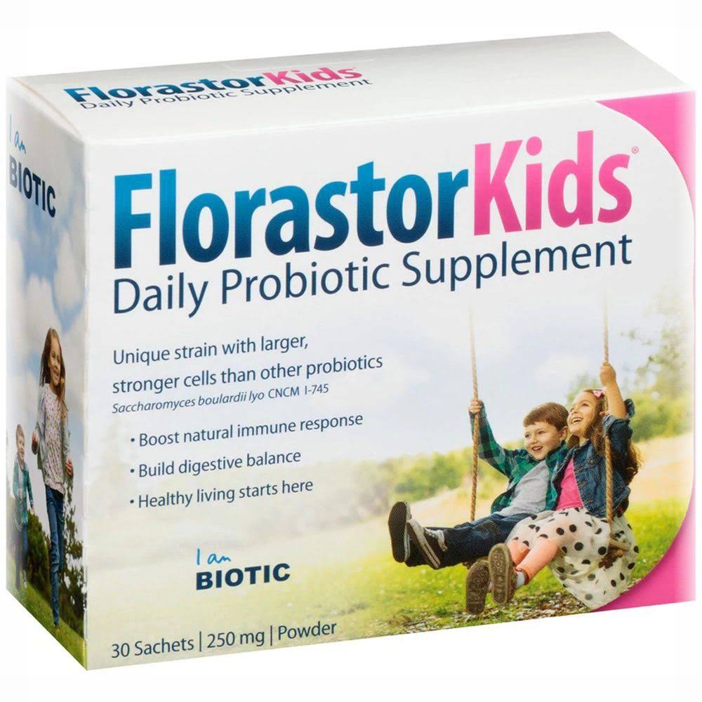Florastor kids daily probiotic supplement packets, 250 mg, 30 ea