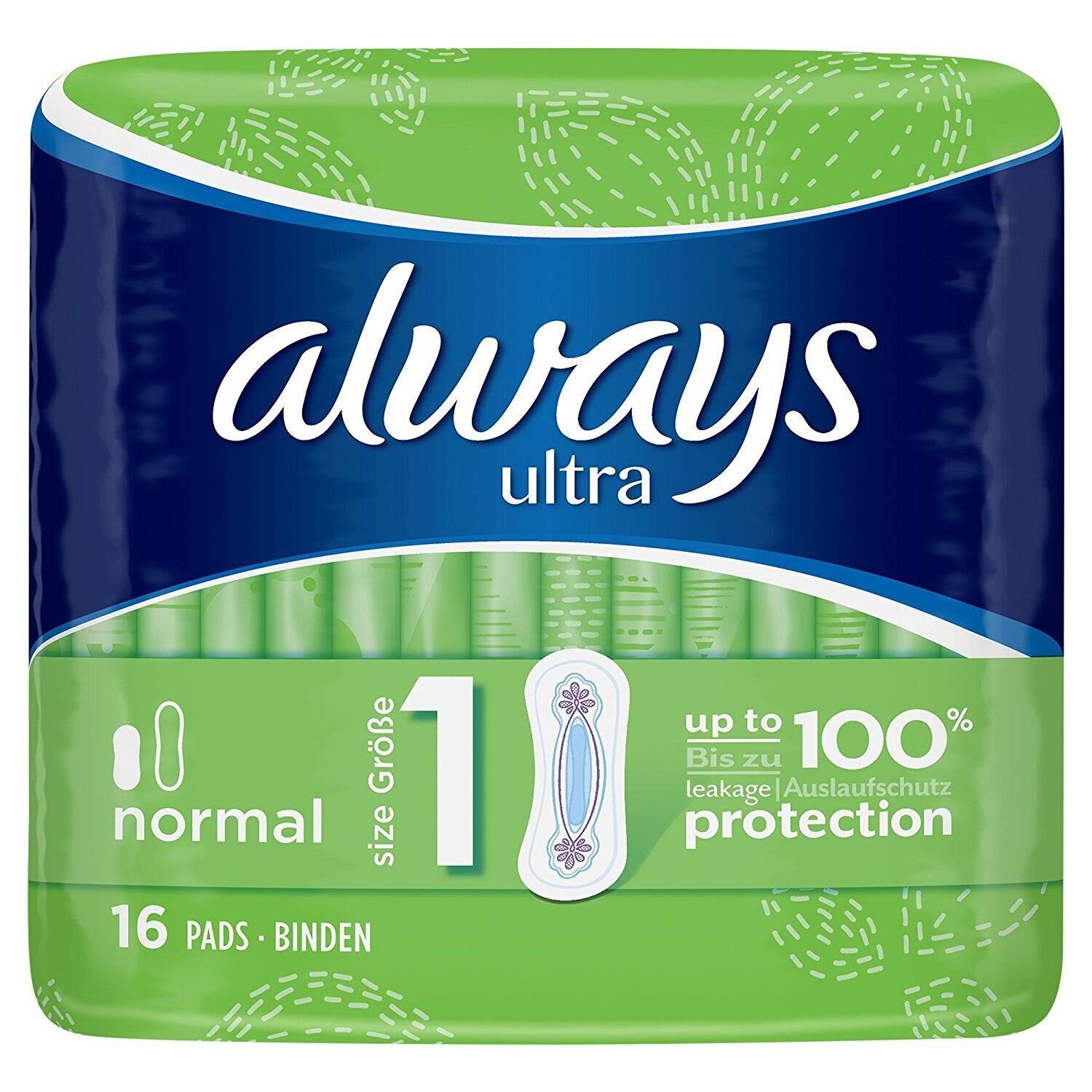 Always Ultra Normal Sanitary Pads - x16