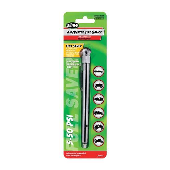 Slime 2007-A Air and Water Pencil Tire Gauge - 5-50 PSI