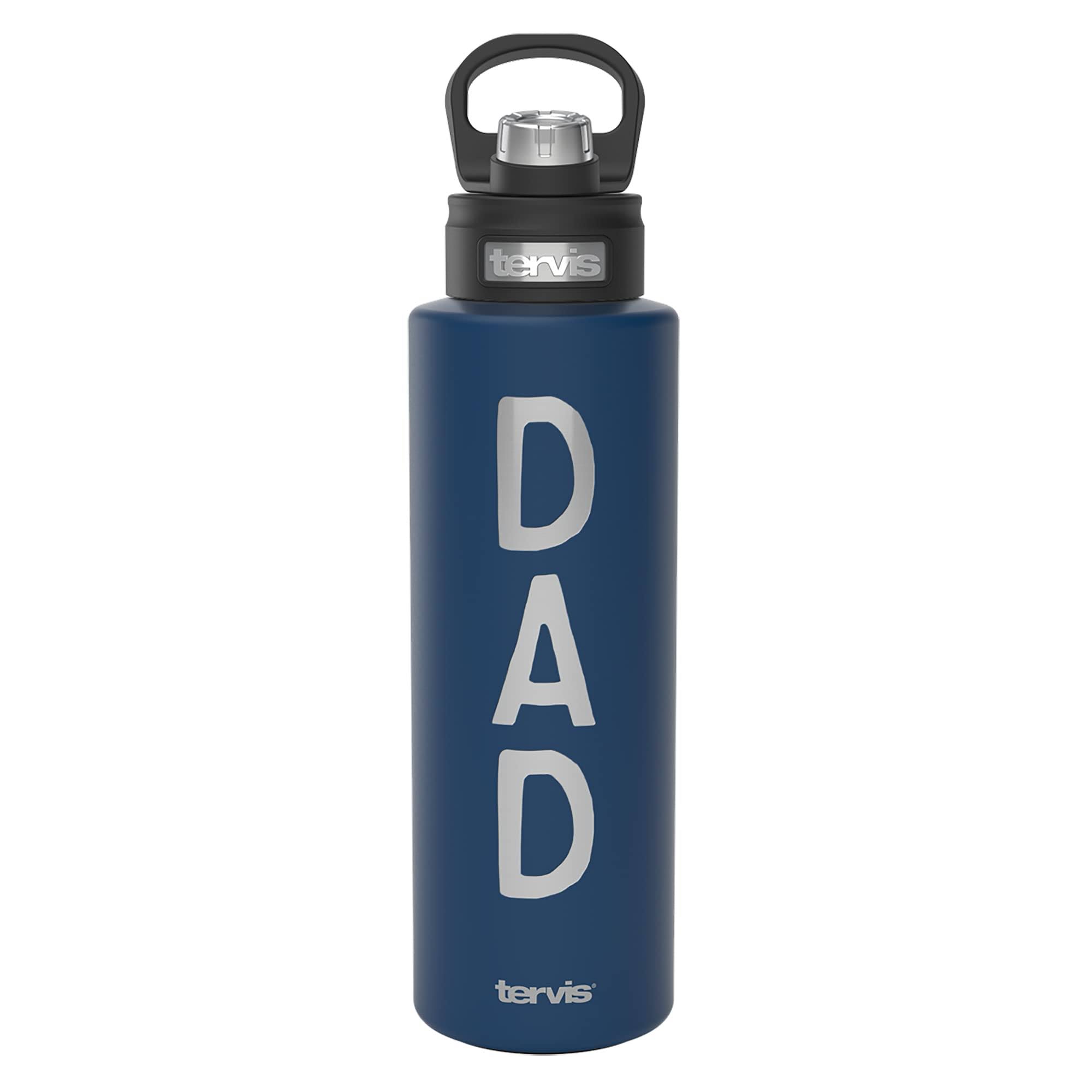 Tervis Dad Engraved on Deepwater Blue Father's Day Triple Walled Insulated Tumbler, 40oz Wide Mouth Bottle