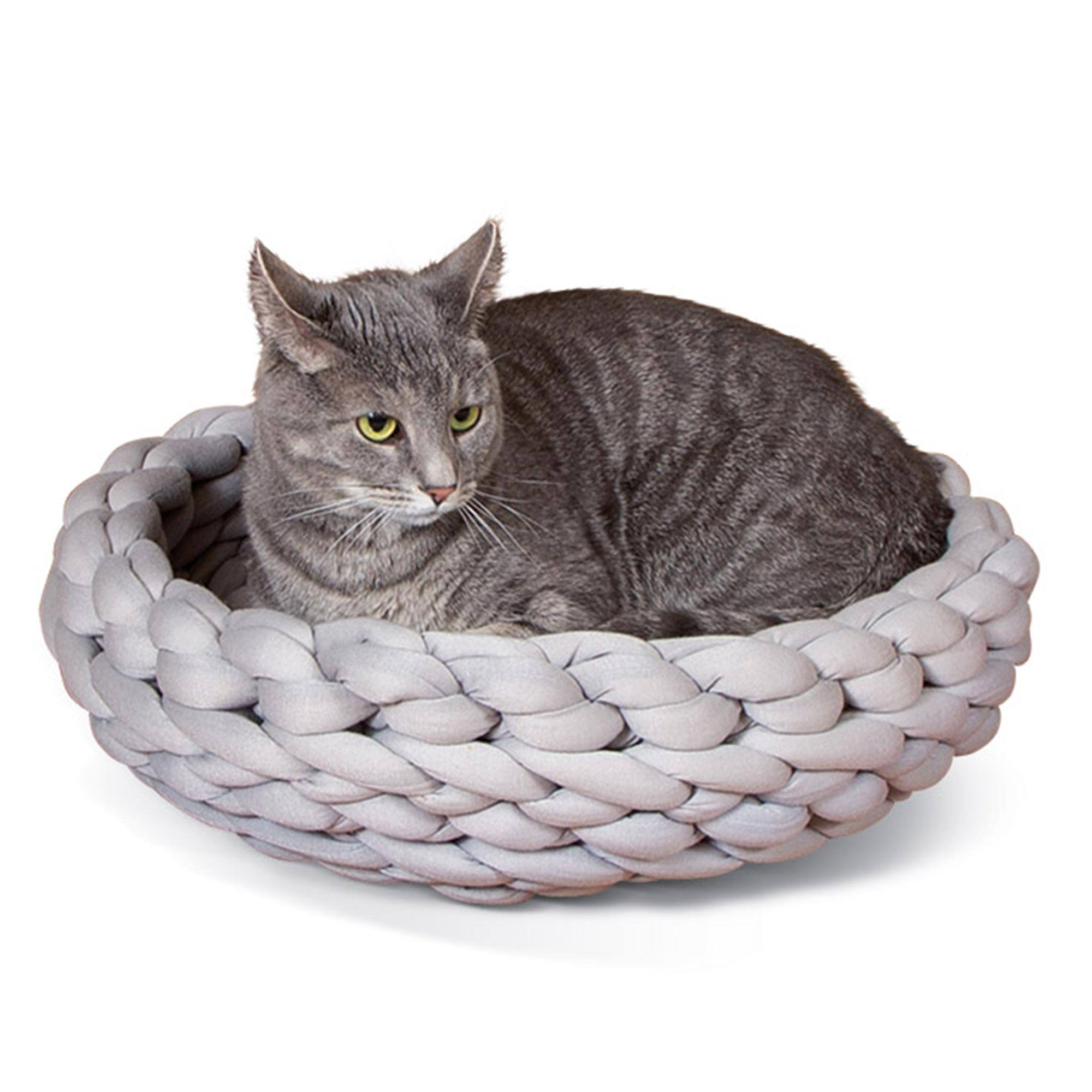 Knitted Pet Bed - K&H Pet Products GRAY.