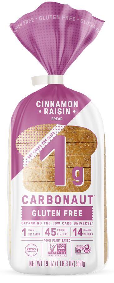 Carbonaut Bread, Gluten Free, Cinnamon Raisin - 19 oz