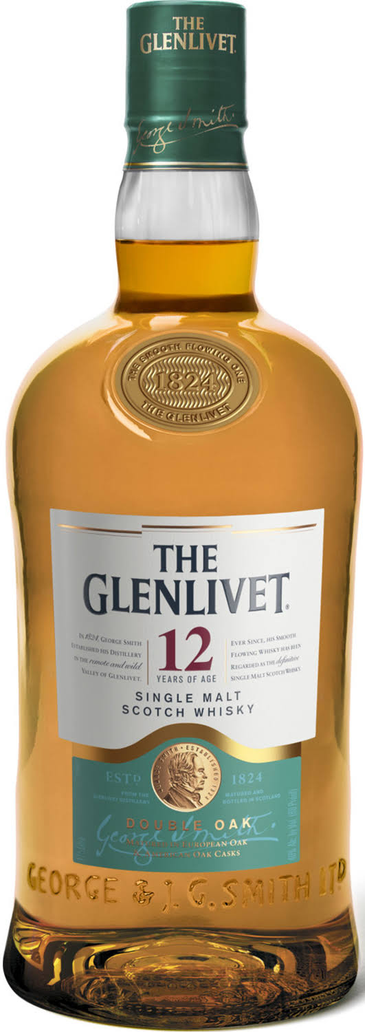 The Glenlivet 12 Year Single Malt Scotch Whisky - 1.75l