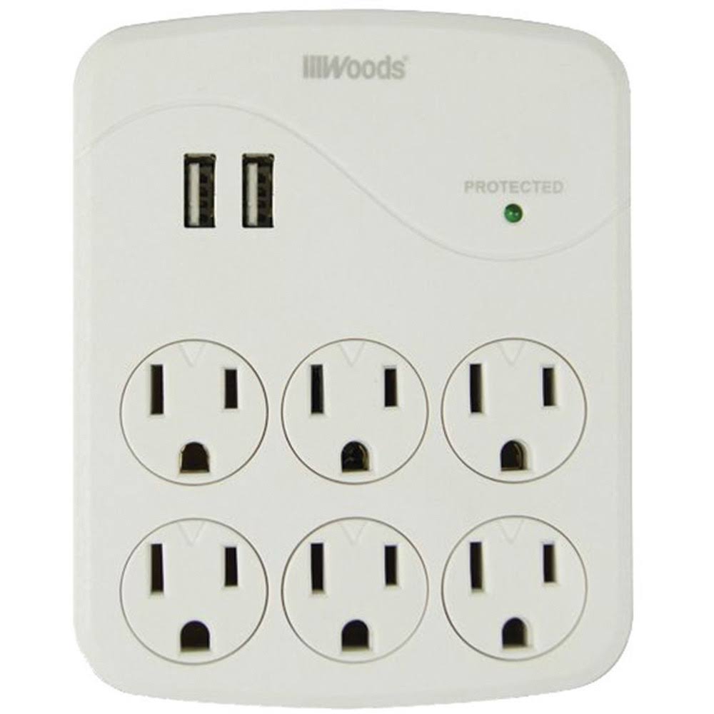 Wood Industries 6-Outlet Surge Suppressor/Protector