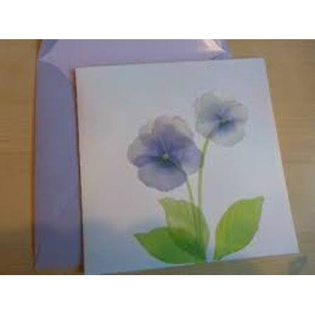 Papyrus Birthday Card, Blue Flowers