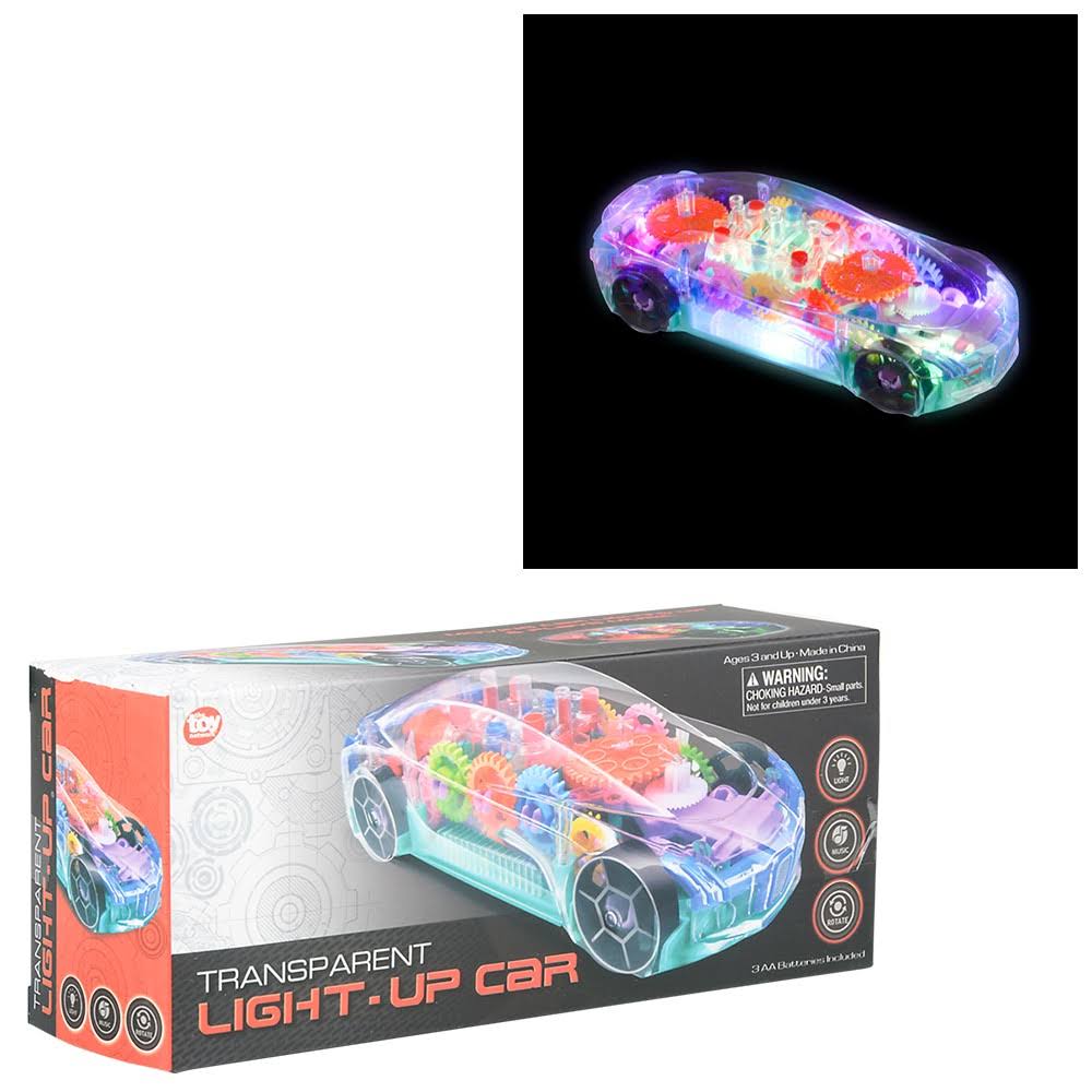 The Toy Network 8" Light-Up Transparent Car