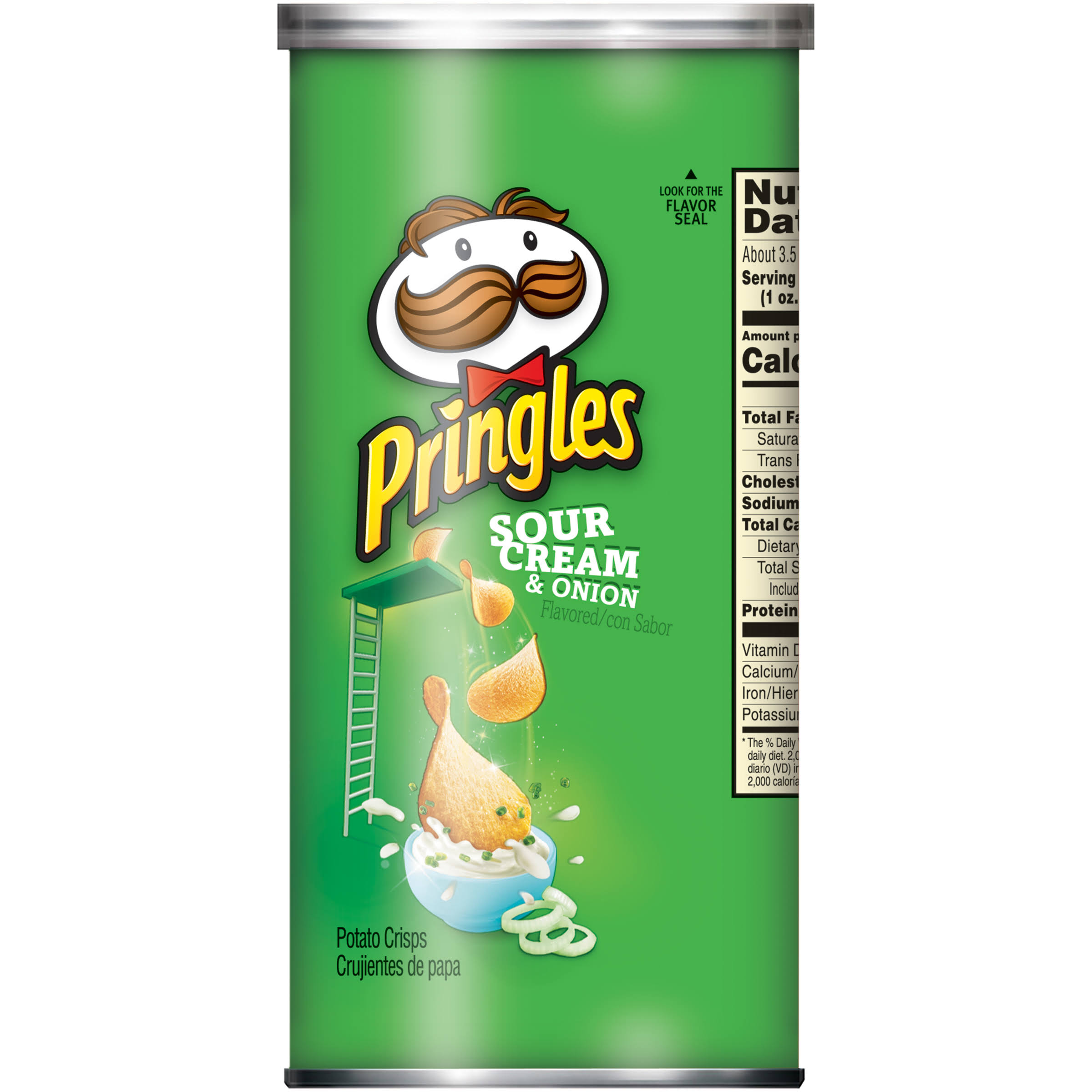 Pringles Potato Crisps, Sour Cream & Onion Flavored - 3.6 oz