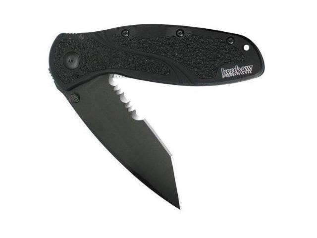 Kershaw 1670TBLKST Blur Tactical Serrated Blade Folding Knife - 3.4"