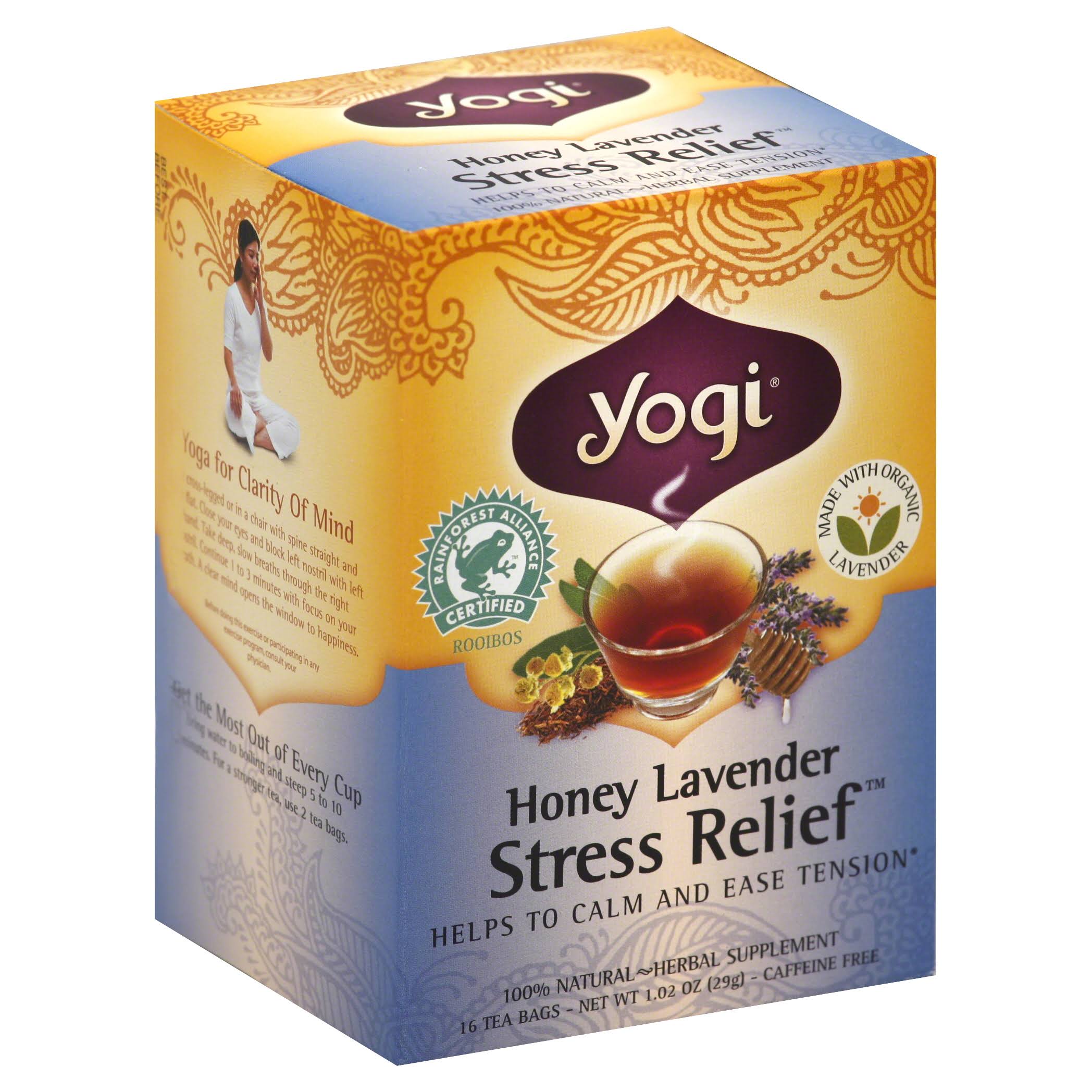 Yogi Stress Relief Honey Lavender Tea Bags - 1.02oz, 16ct