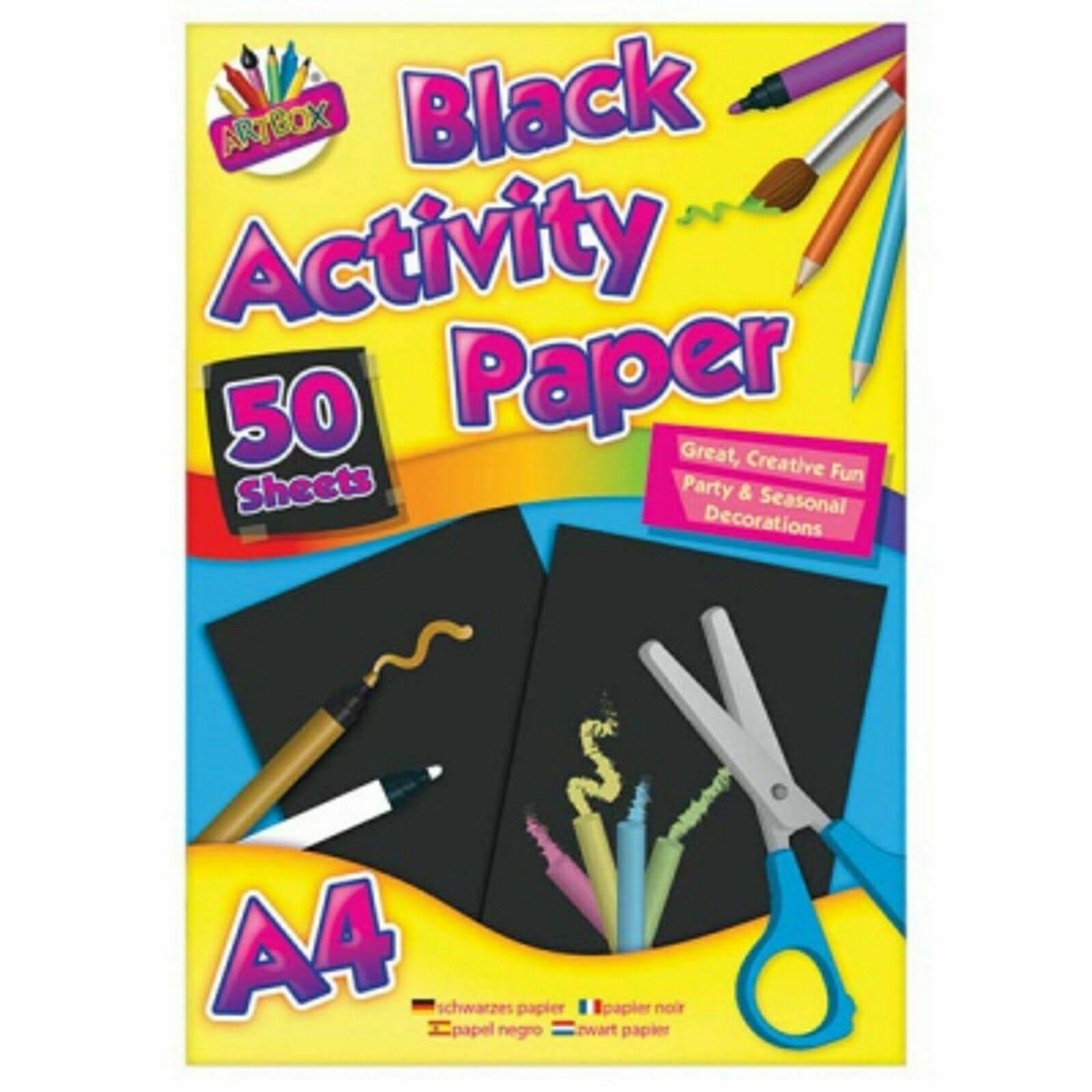 A4 Black Activity Paper 50 Sheets