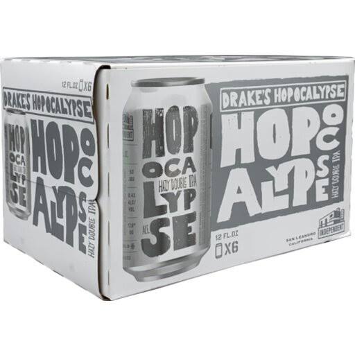 Drake's Beer, Hazy Double IPA, Hopocalypse - 6 pack, 12 fl oz cans
