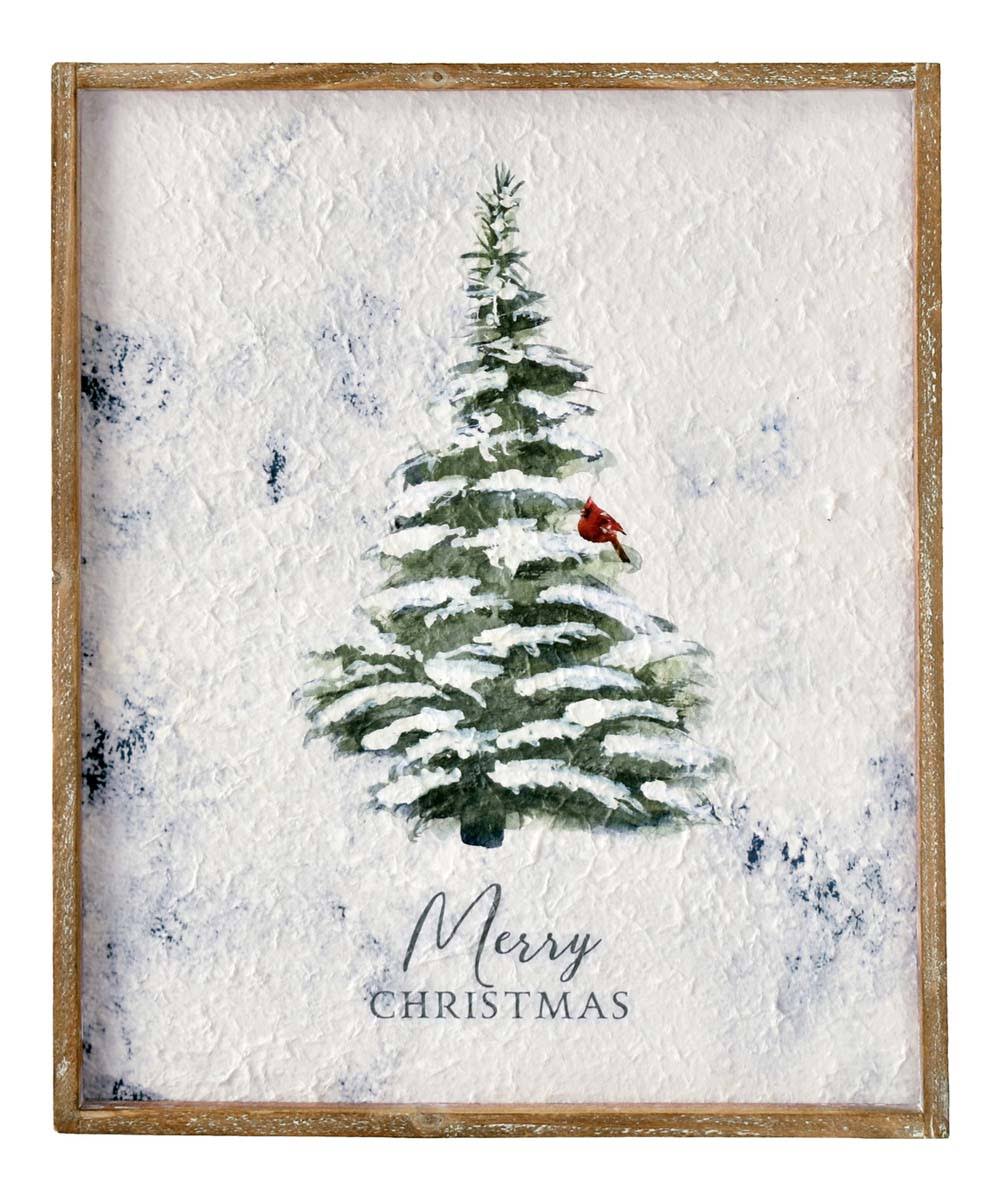 Ganz Cream & Green 'Merry Christmas' Tree Wall Sign One-Size