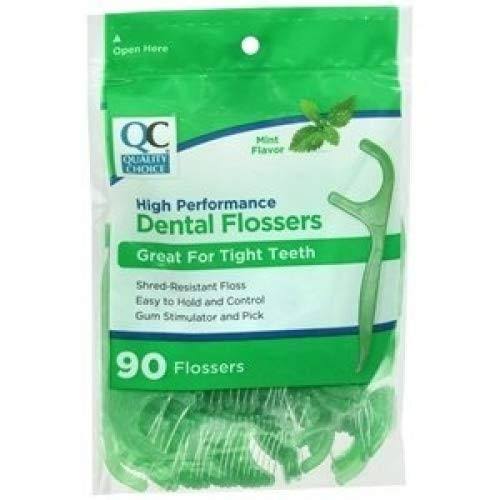 Quality Choice Dental Flossers Mint Flavor 90 Count Each (2)