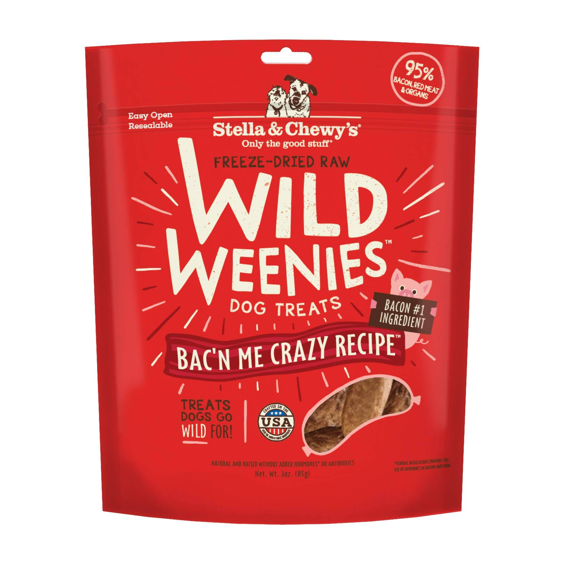 Stella & Chewy's - Bac'n Me Crazy Wild Weenies Freeze-Dried Raw (Dog Treats) 3oz