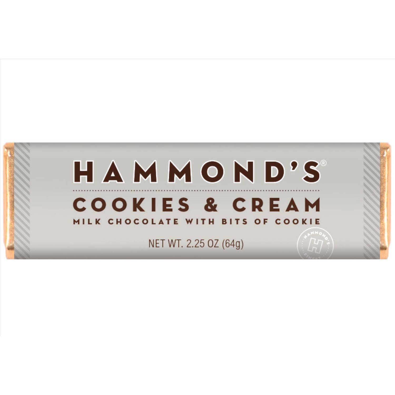 Hammond's Cookies & Cream Milk Chocolate Candy Bar