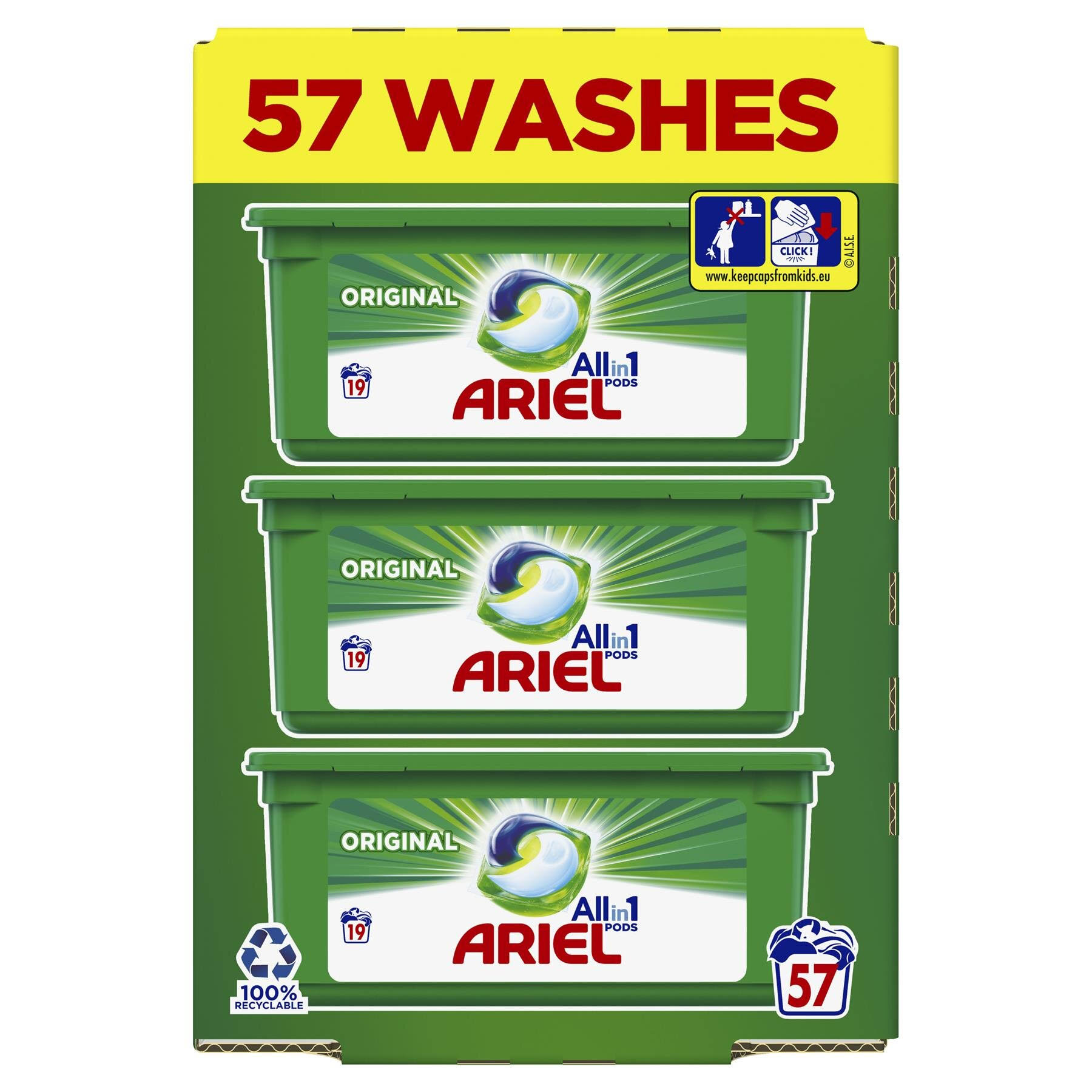Ariel All In 1 Washing Pods Original (57 Pods)