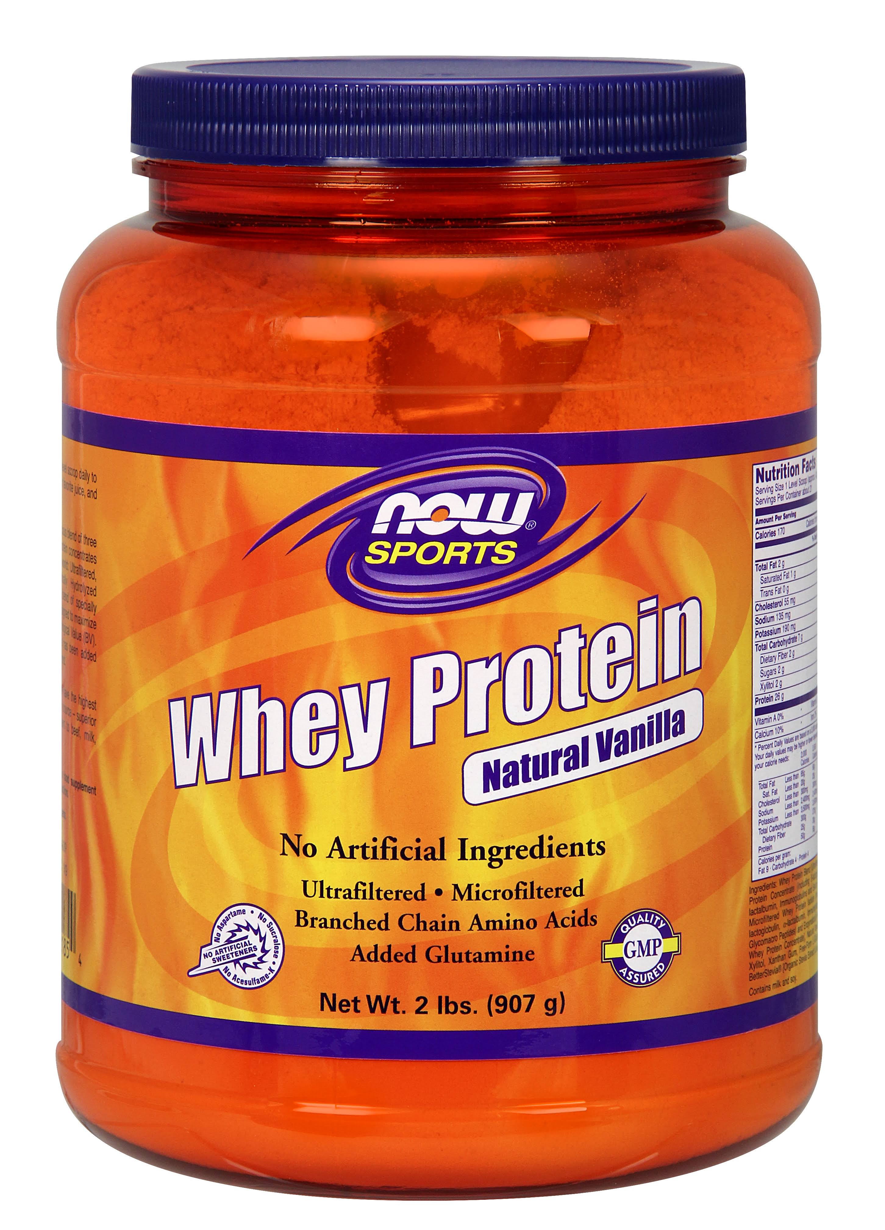 Now Sports Whey Protein - Natural Vanilla, 907g