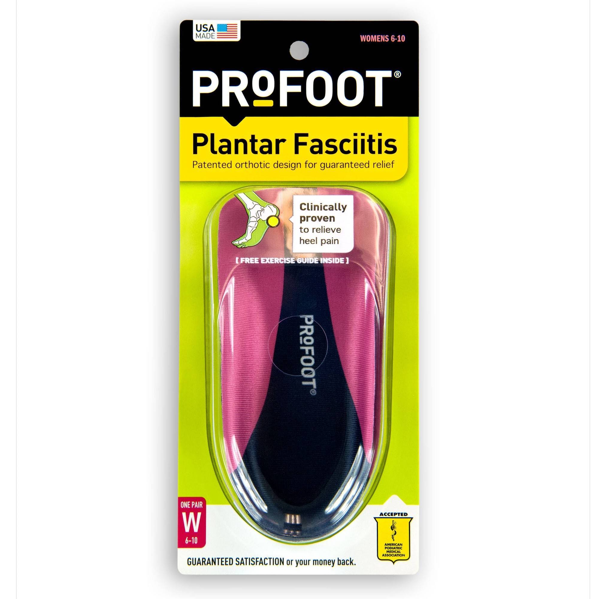 Profoot Women's Plantar Fasciitis Orthotics - Size 6-10