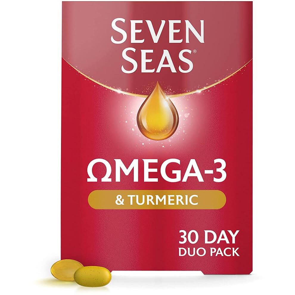 Seven Seas Omega 3 Turmeric Capsules & Tablets - 30+30s