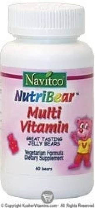 Navitco. Kosher NutriBear Multi Vitamin Great Tasting Jellies - 60 Bears
