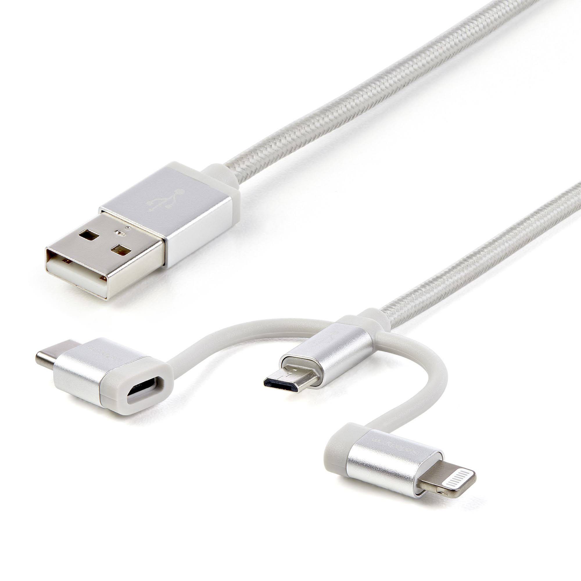 StarTech.com USB Multi-charger Cable - Lightning USB-C Micro-B (1M)