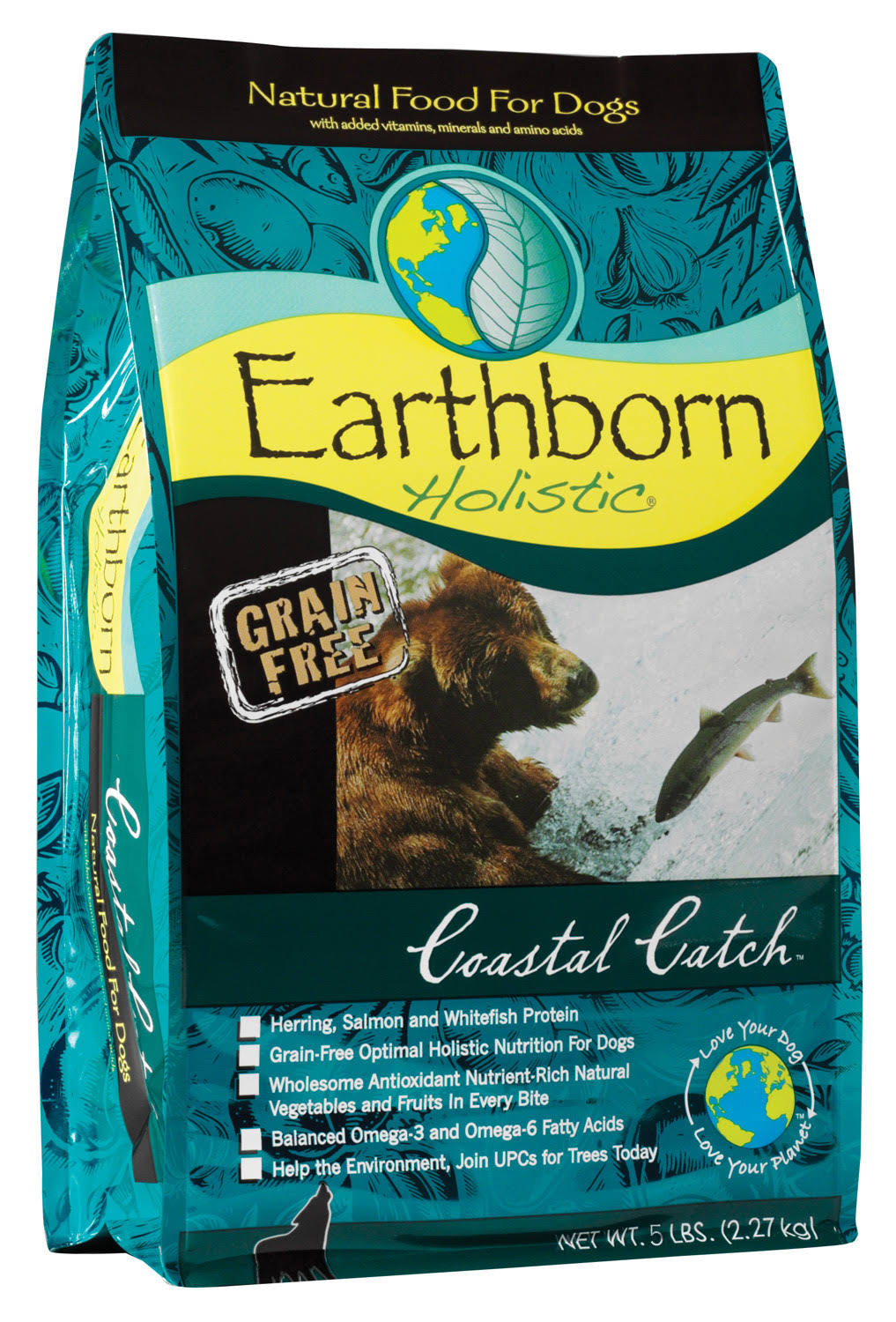 Earthborn Holistic Grain-Free Dry Dog Food - Coastal Catch - 4 lbs