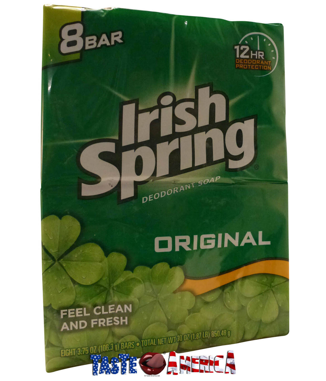 Irish Spring Original Deodorant Soap Bar - 3.75oz, 8 Pack