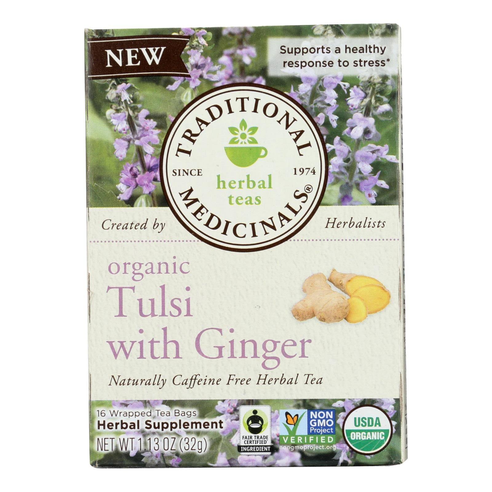 Traditional Medicinals Organic Tea Tulsi with Ginger 16 Bags