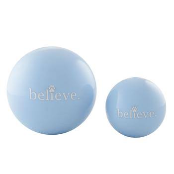 Planet Dog Orbee-Tuff Holiday Believe Ball Dog Toy - Blue - 2.5" Diameter