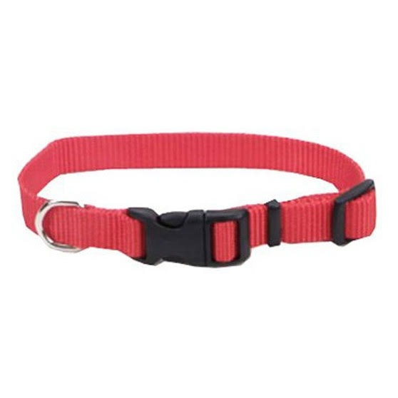 Coastal Pet Products Adjustable Nylon Dog Collar - Red, 5/8" x 10-14"
