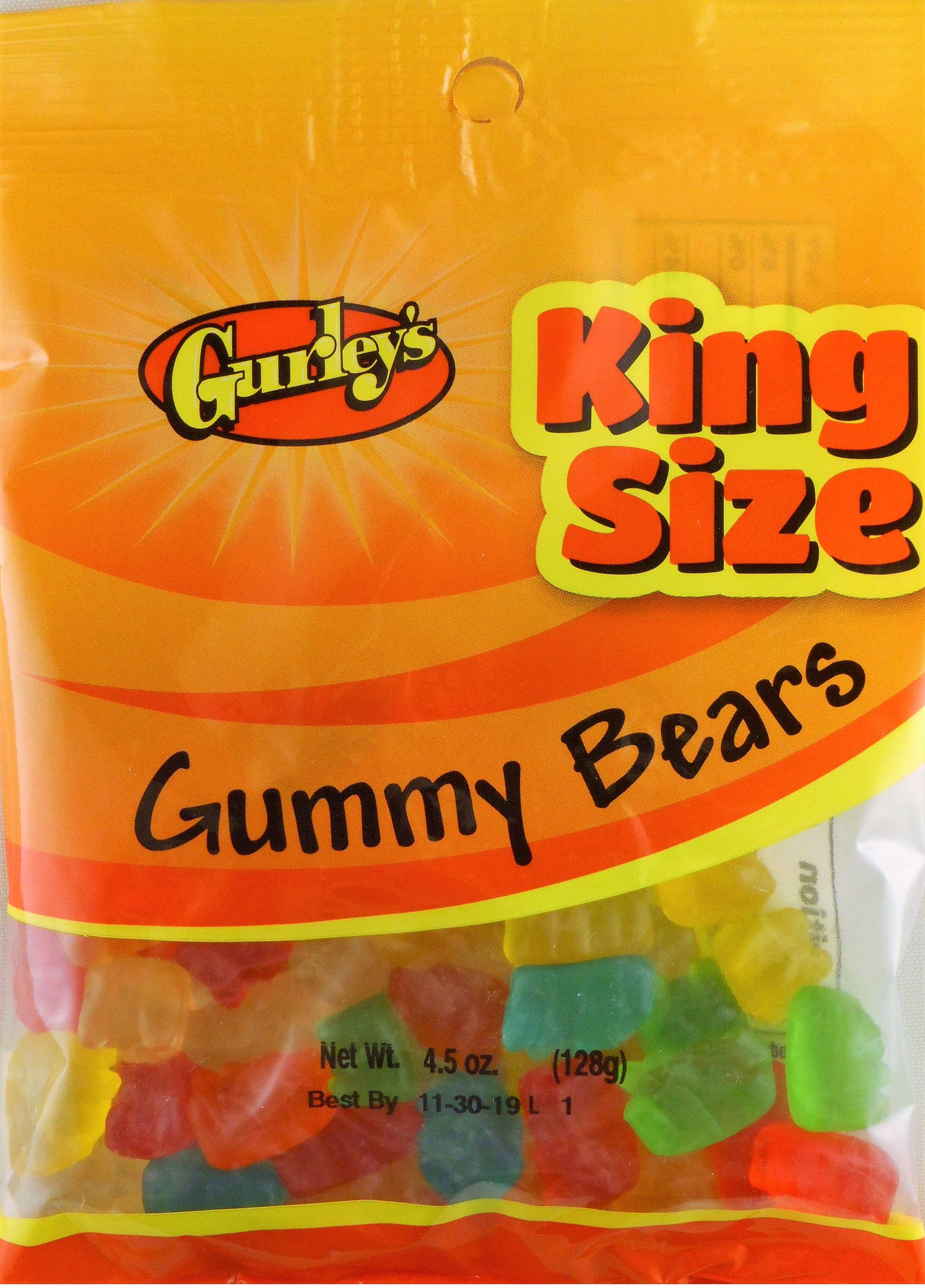 King Size Gummy Bears, 4.5 Ounce -- 12 per CASE.