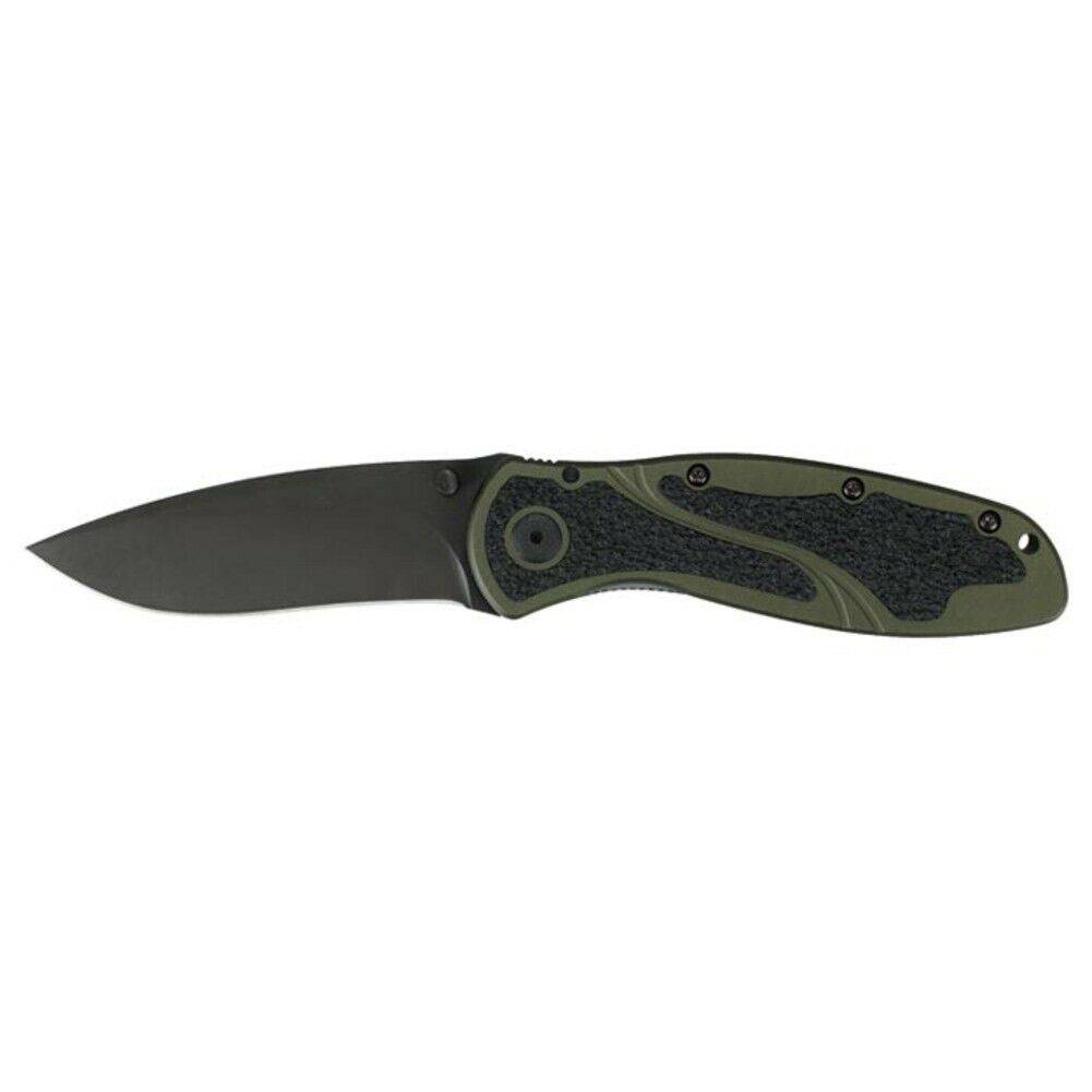Kershaw Blur Folding Knife - Olive and Black, 3.4"