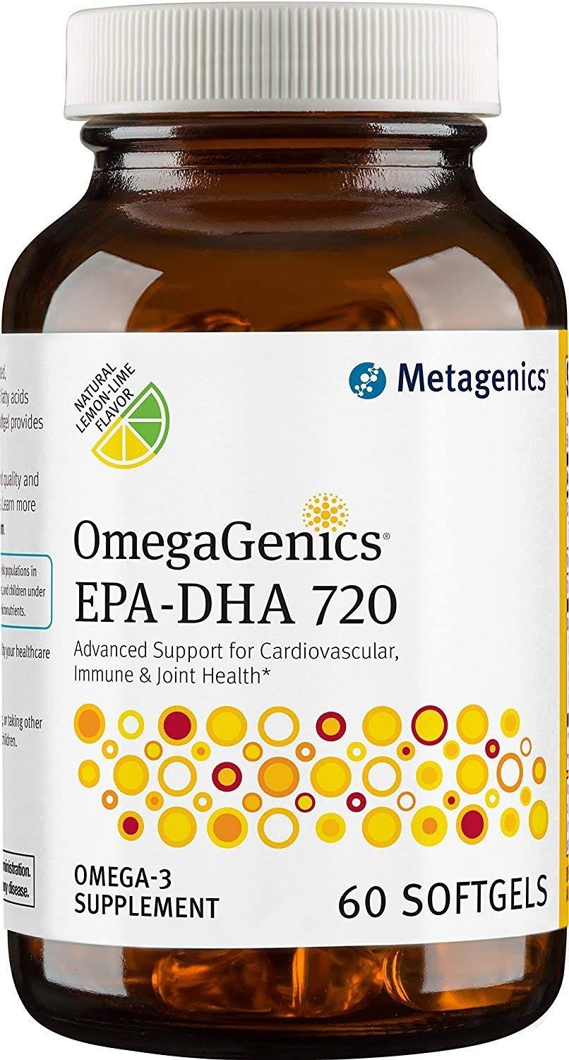 Metagenics EPA-DHA 720 Dietary Supplement - Lemon, 60 Softgels
