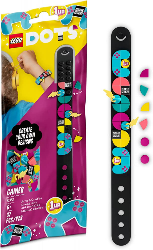 LEGO Dots Gamer Bracelet with Charms 41943 DIY Craft Kit; Multicolor