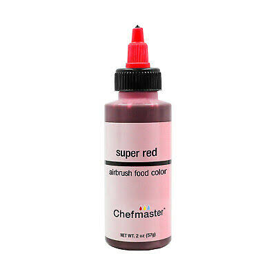 Chefmaster 2 Ounce Super Red Airbrush Cake Decorating Food Color
