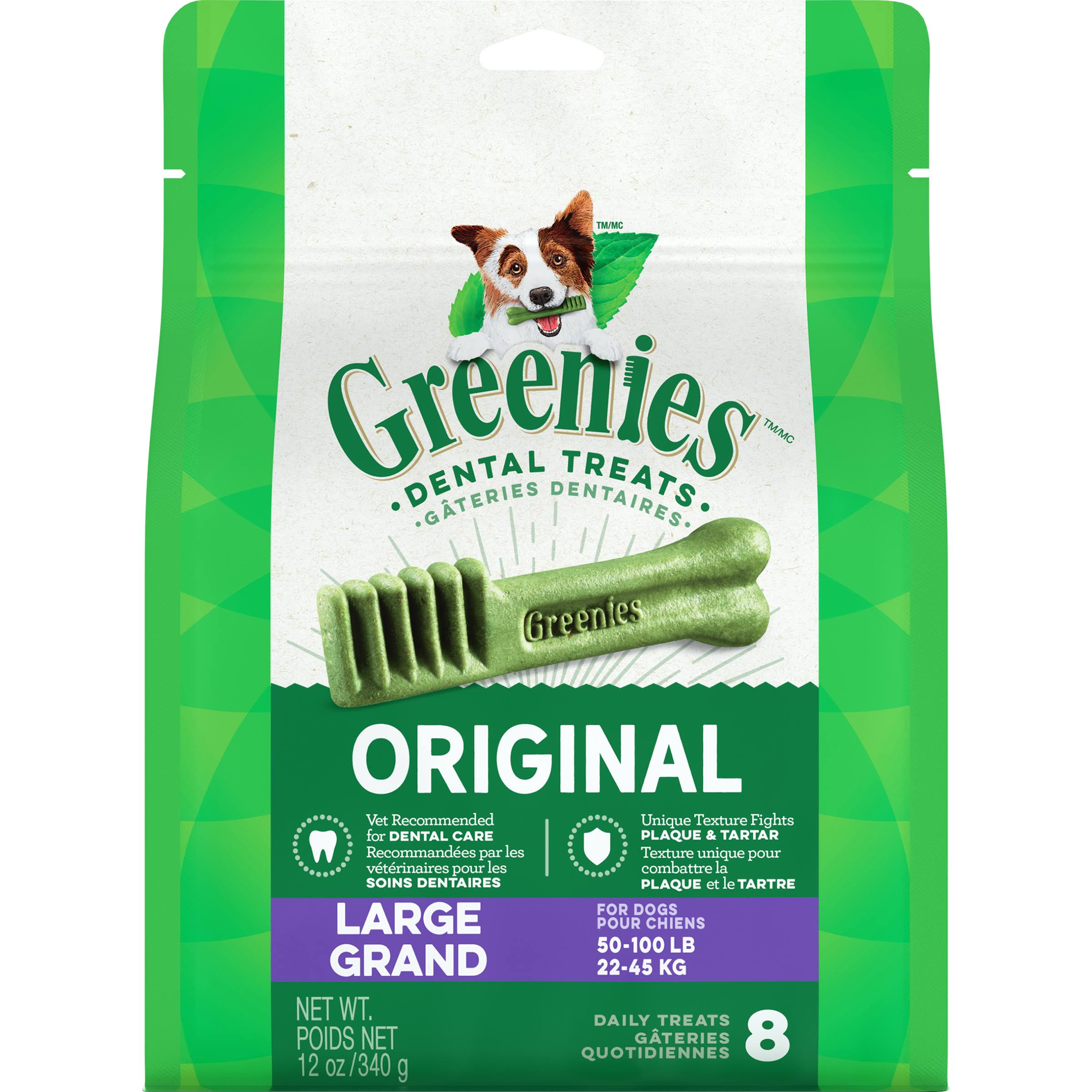 Greenies Dental Dog Treats - 340g, 8 Daily Treats