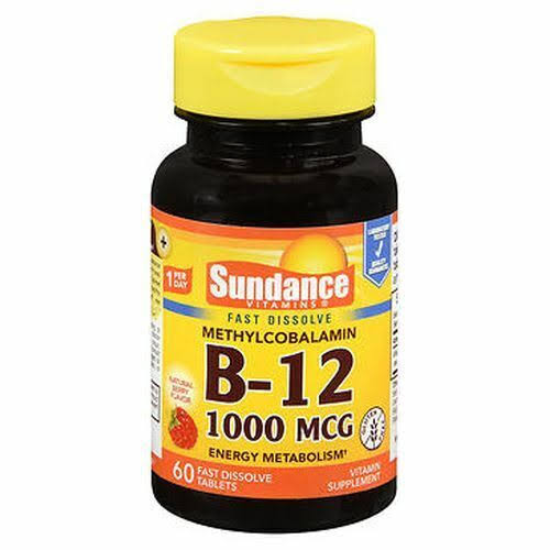 Sundance B-12 Fast Dissolve Tablets 60 Tabs 1000 MCG. Sundance. Vitamins & Minerals. 840093102256.