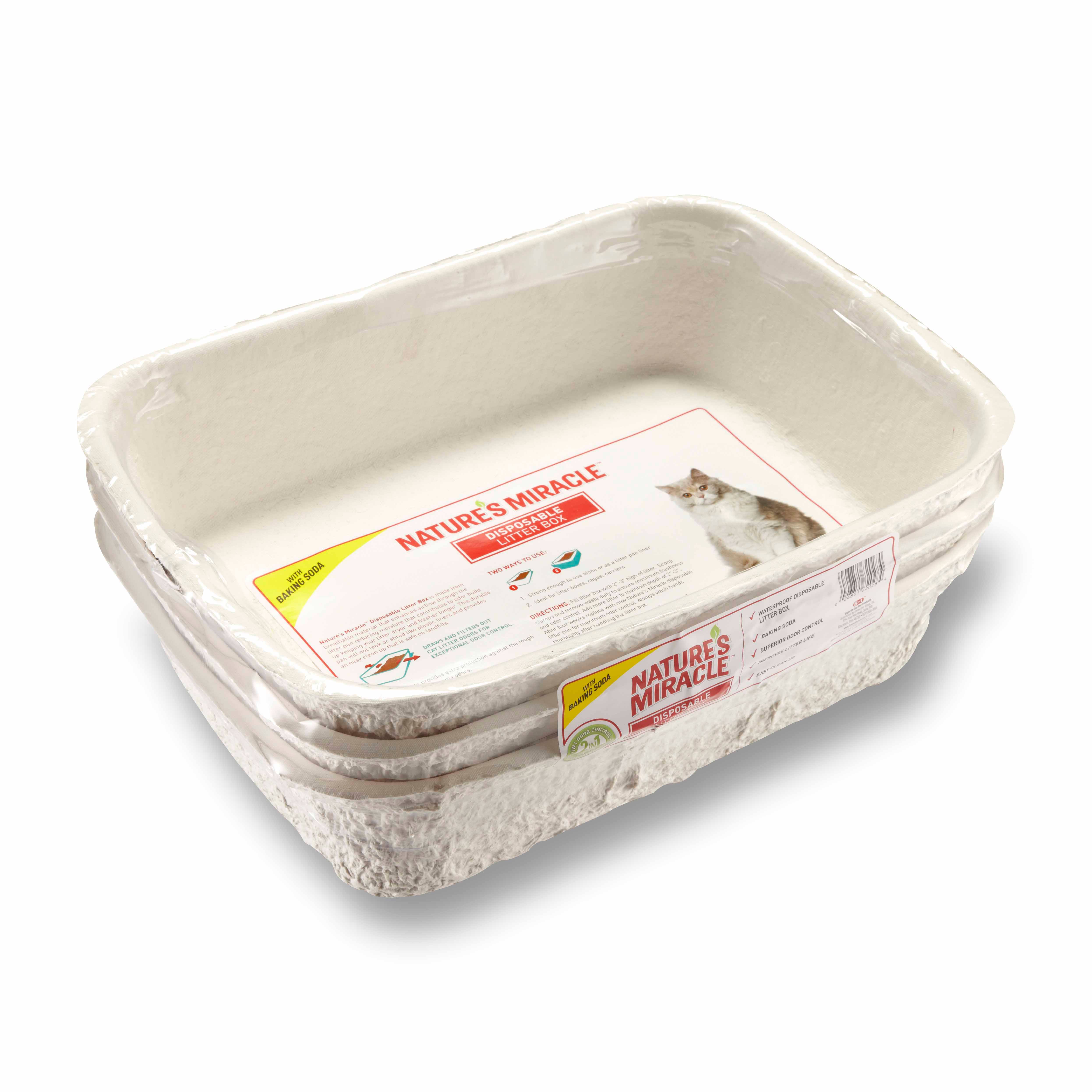Nature's Miracle Disposable Litter Box - Regular, 3 Pack