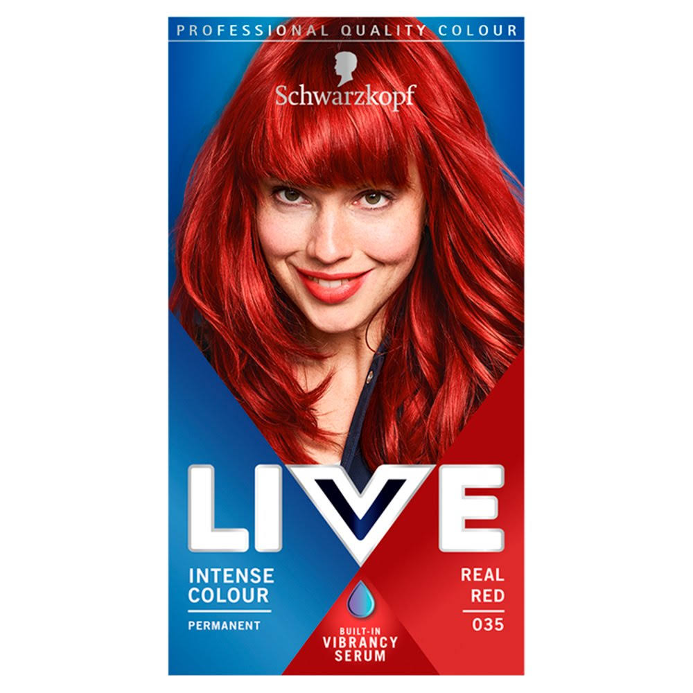 Schwarzkopf Live Intense Colour Permanent Hair Dye - 035 Real Red