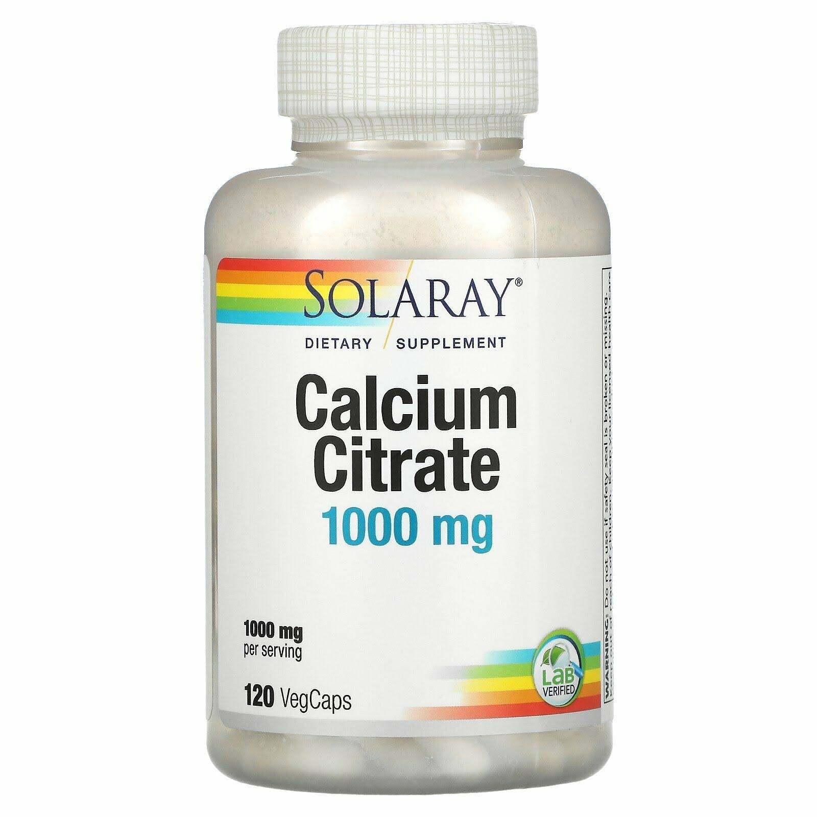 Solaray Calcium Citrate - 1000mg, 120 capsules